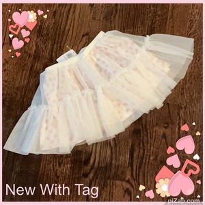 NWT - Sheer Netting Ruffled Skirt W/Floral underskirt ~ Sz 2T